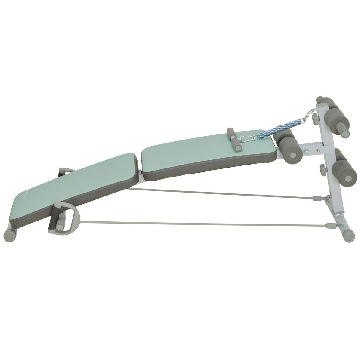 SPORTNOW Sit-Up-Bank grün Stahl B/H/L: ca. 137x66x51 cm Sit-up-Bank - grün (51,00/137,00/66,00cm) - SPORTNOW