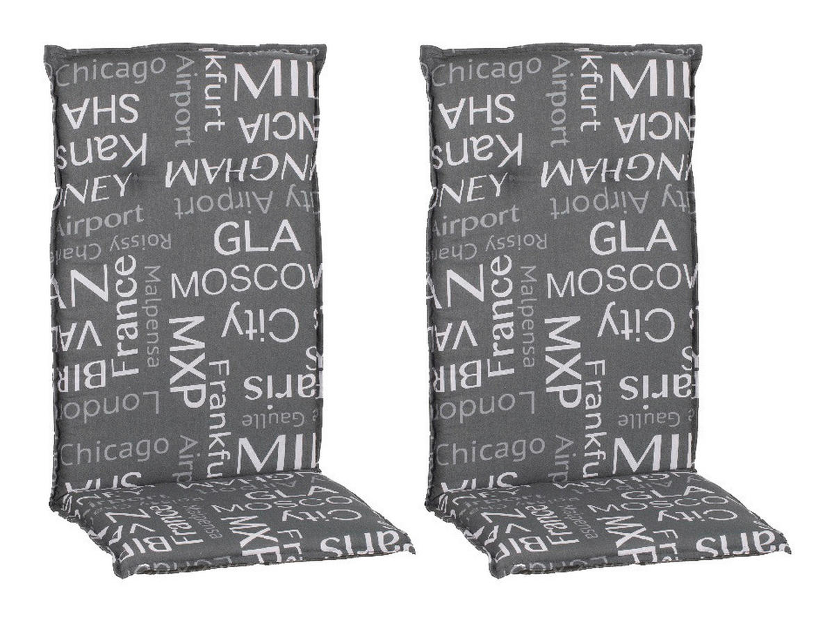 Beo Saumauflage für Hochlehner Bellona grau Polyester-Mischgewebe B/H/L: ca. 50x6x118 cm 2er Set Bellona - grau (118,00/50,00/6,00cm) - Beo