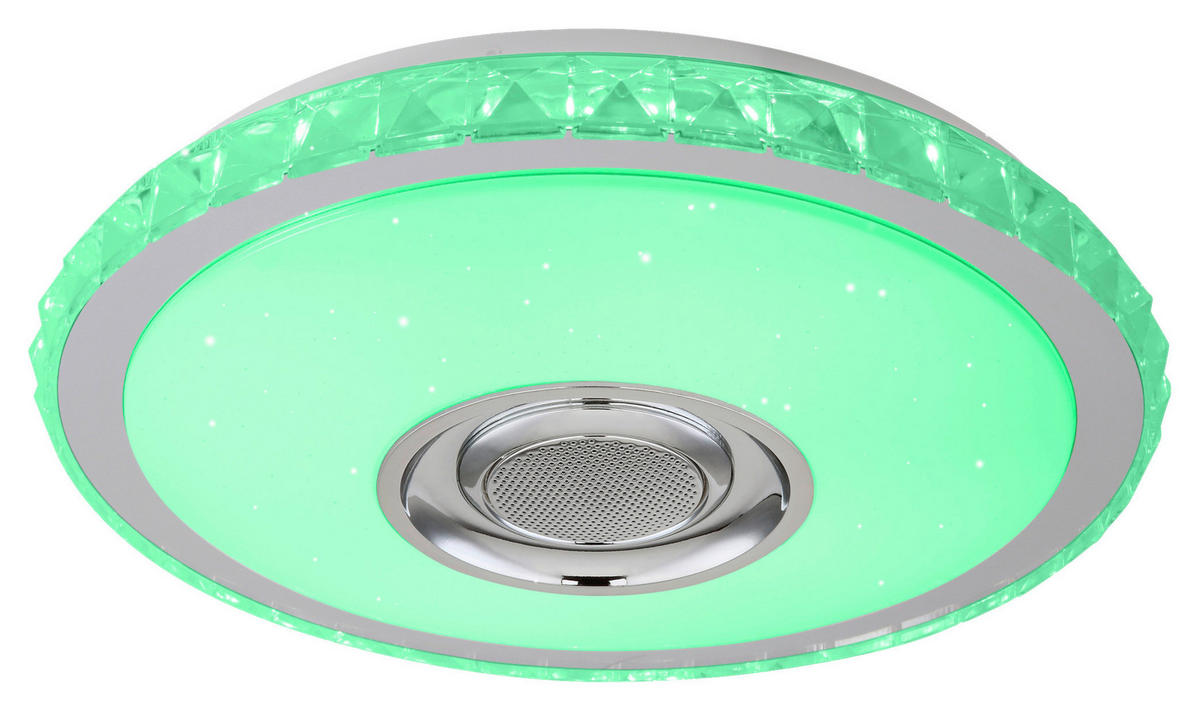 POCOline Deckenleuchte Sonido weiß Chrom Kunststoff Metall H/D: ca. 8x41 cm Sonido - weiß/Chrom (41,00/8,00cm) - POCOline