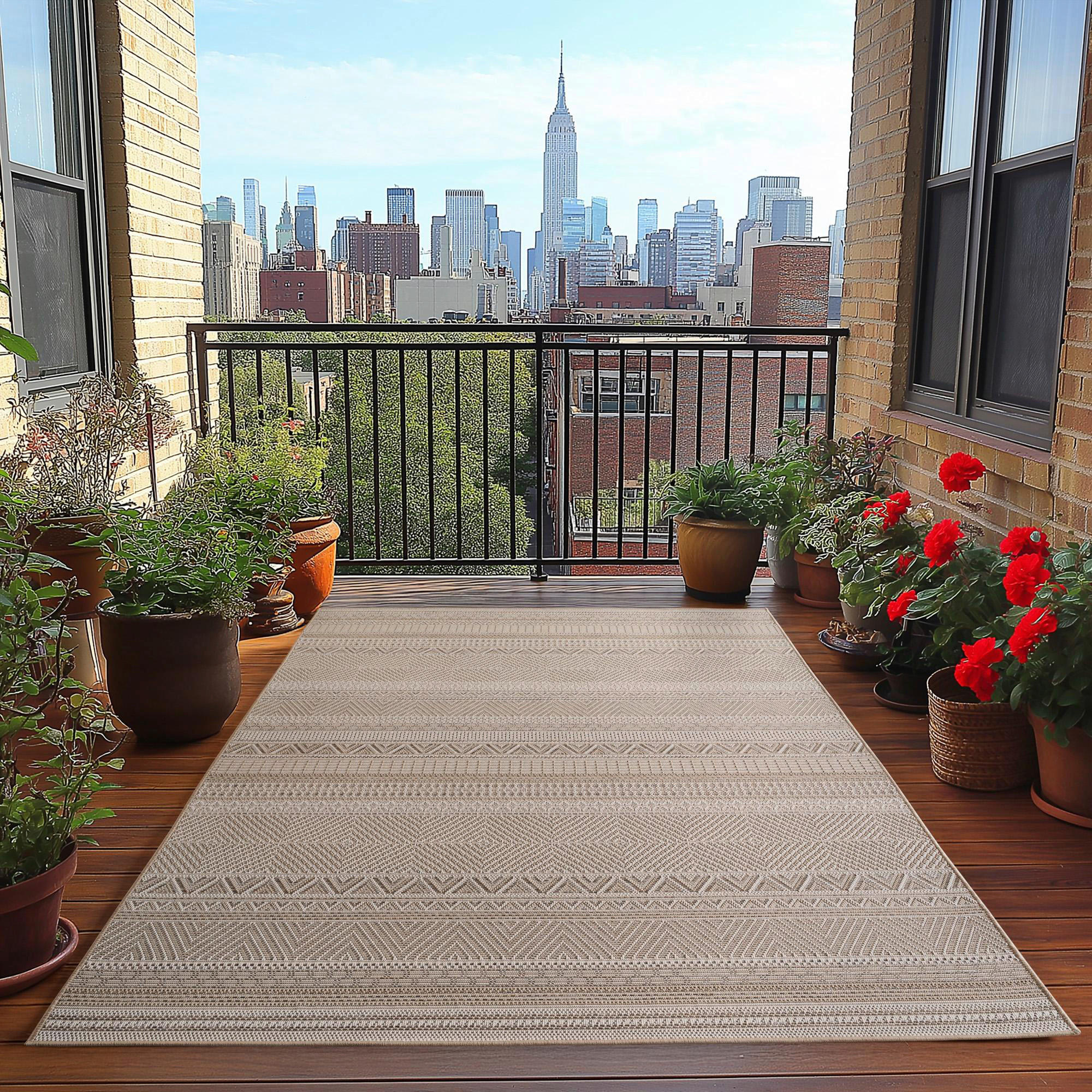 Ayyildiz Outdoorteppich DESERT beige B/L: ca. 280x370 cm DESERT - beige (280,00/370,00cm) - Ayyildiz
