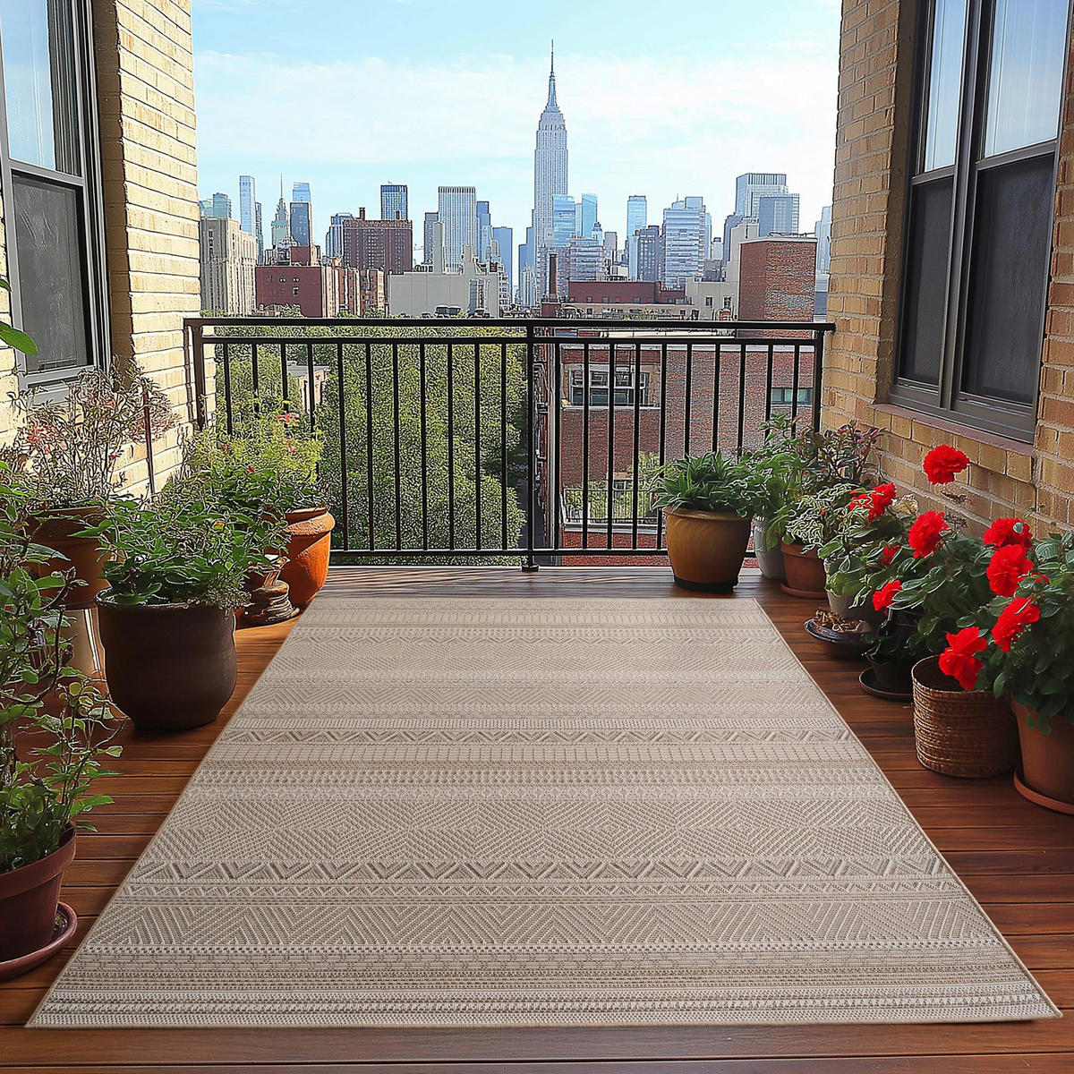 Ayyildiz Outdoorteppich DESERT beige B/L: ca. 280x370 cm DESERT - beige (280,00/370,00cm) - Ayyildiz