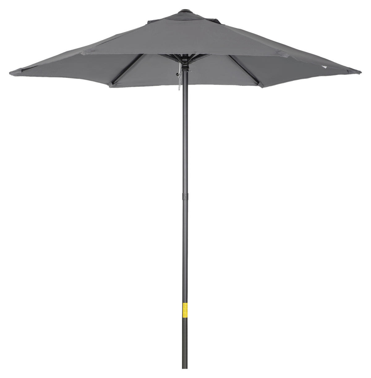 Outsunny Sonnenschirm dunkelgrau Aluminium B/H/L: ca. 196x204x196 cm Sonnenschirm - dunkelgrau (196,00/196,00/204,00cm) - Outsunny