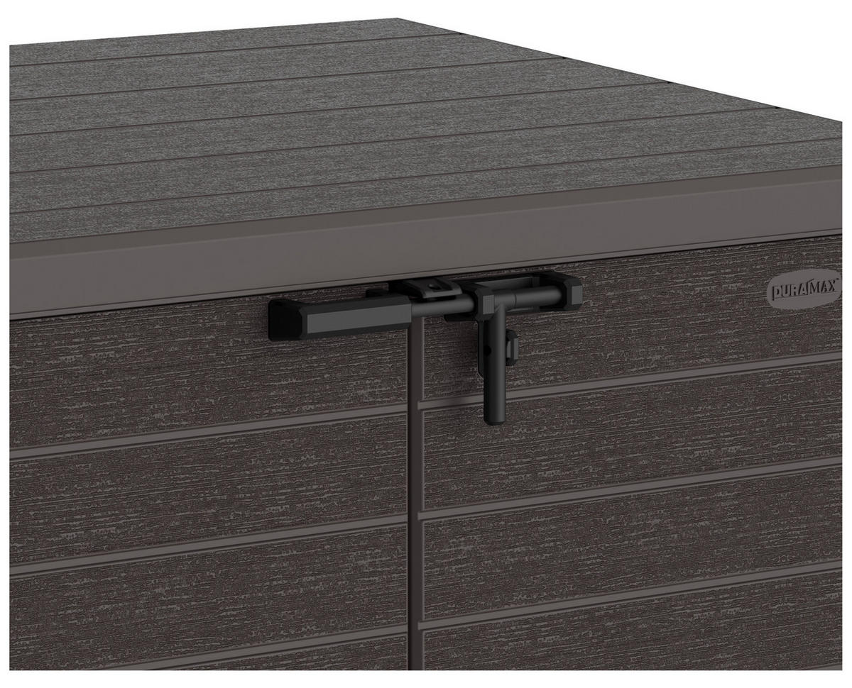 VCM Mülltonnenbox 2er StoreAway braun Kunststoff B/H/L: ca. 145x125x83 cm StoreAway - braun (83,00/145,00/125,00cm) - VCM