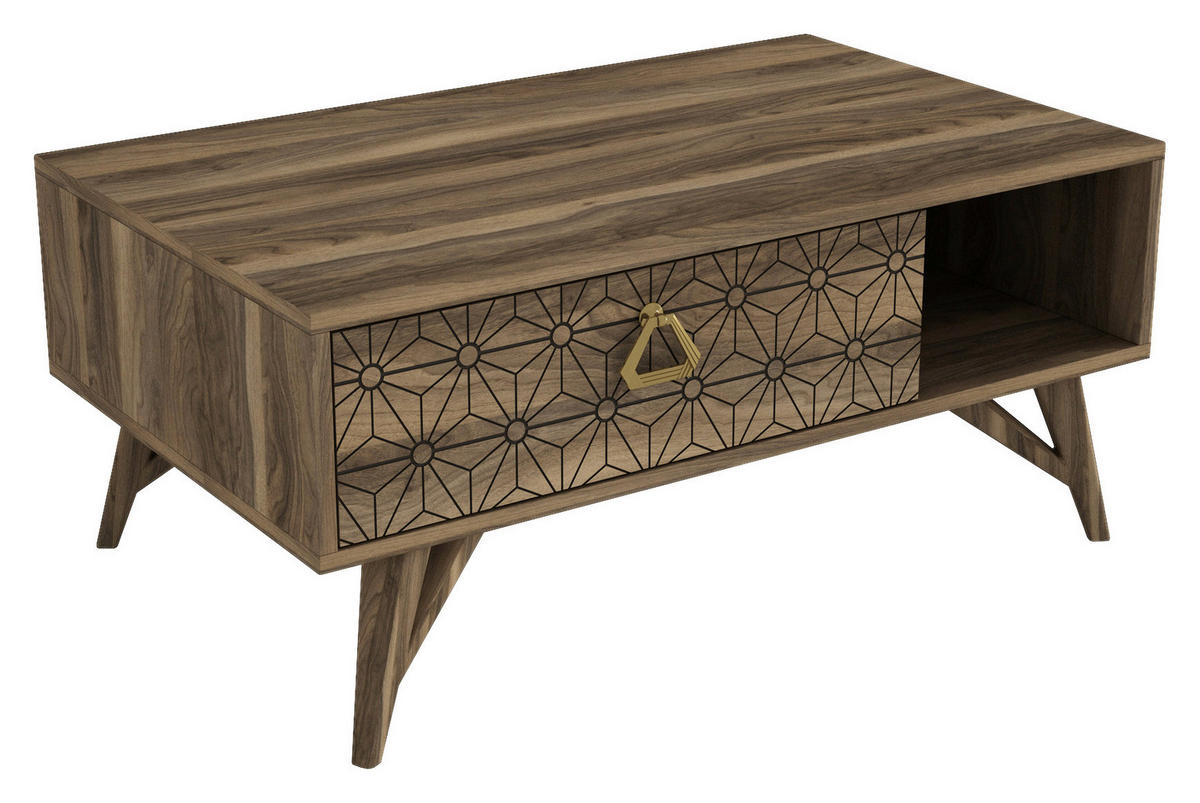 Couchtisch Yakamoz walnuss Nachbildung B/H/T: ca. 90x43,5x60 cm Yakamoz - walnuss (90,00/43,50/60,00cm) - moebel17