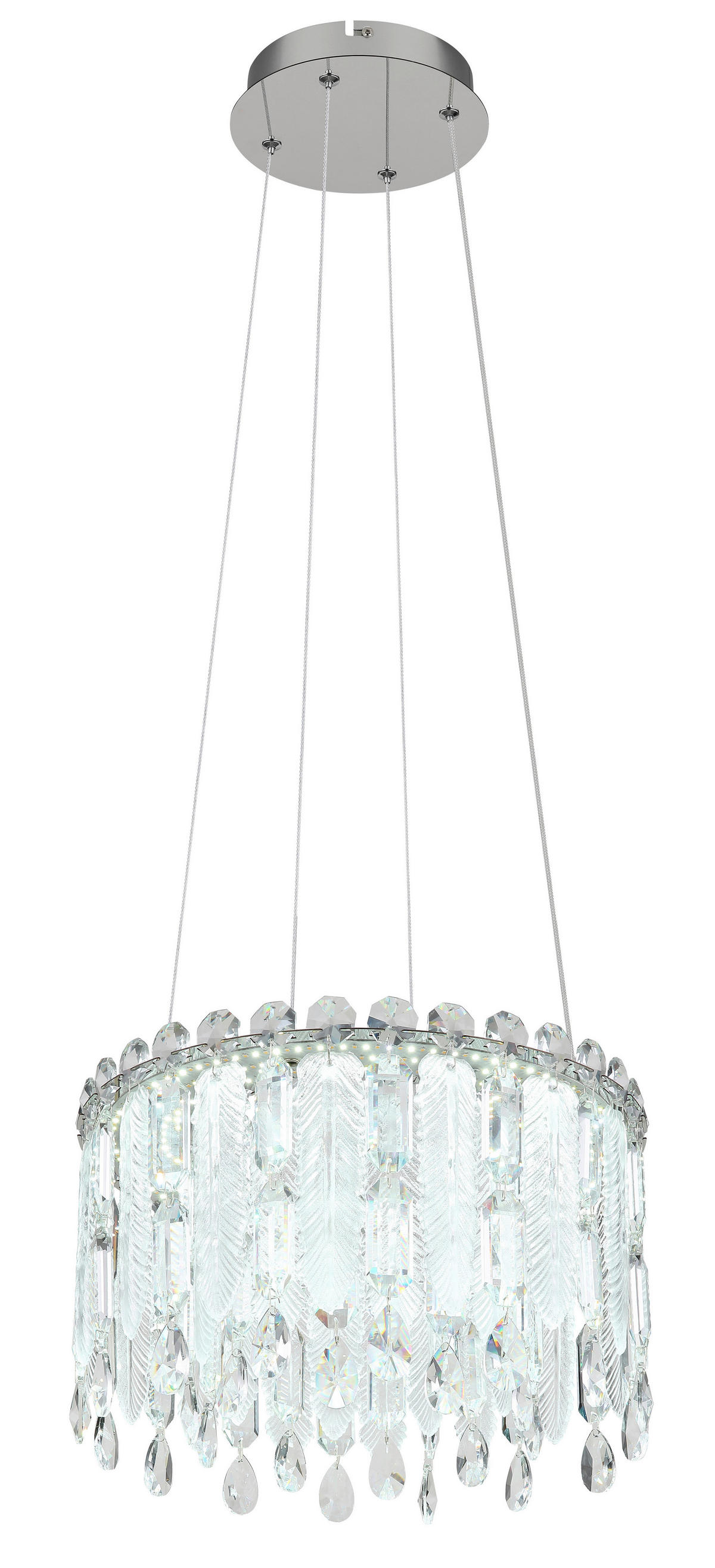 GLOBO Pendelleuchte KLUNKA - klar/Chrom (39,50/120,00cm) - GLOBO