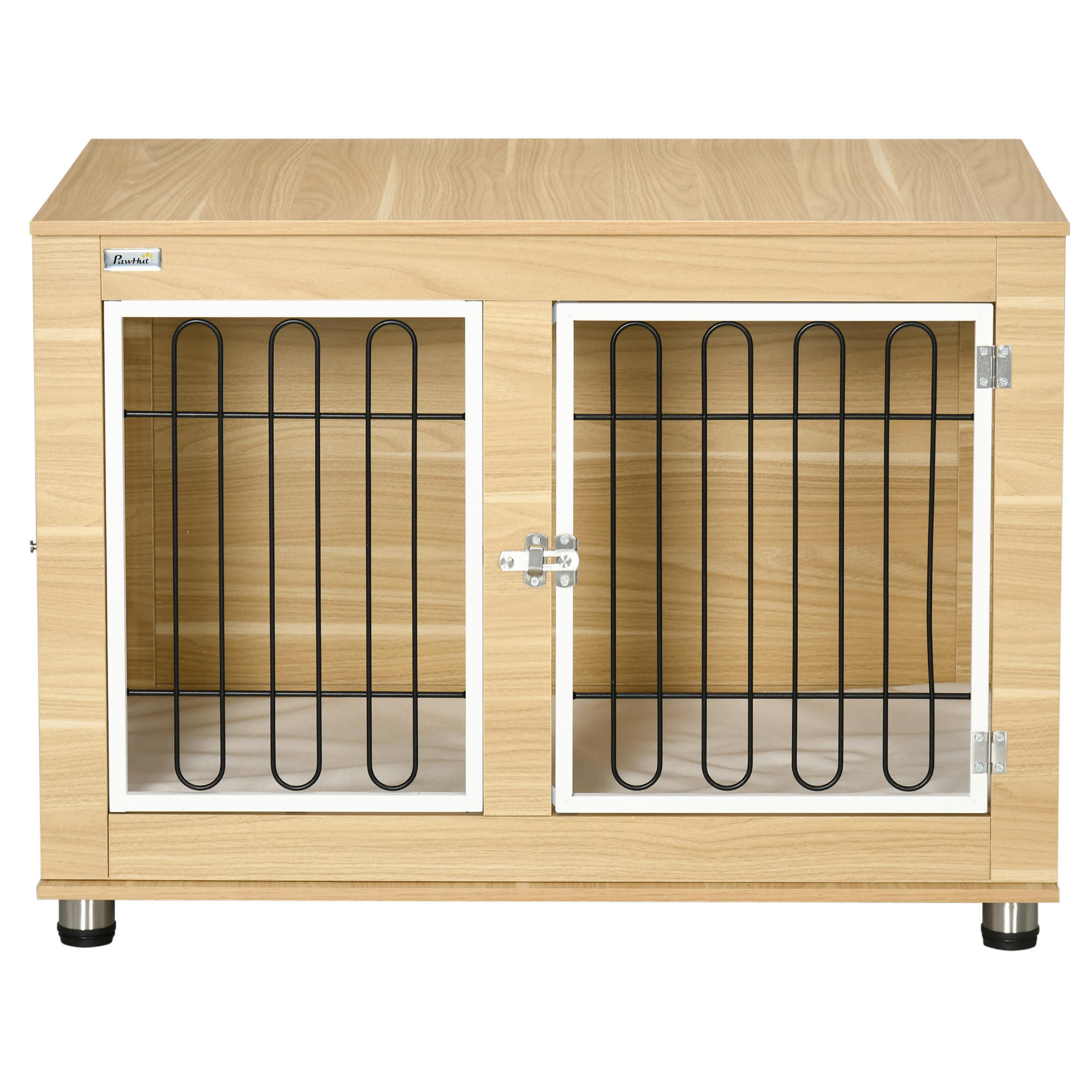 PawHut Hunde-Zubehör Eiche Polypropylen B/H/L: ca. 58x90x65 cm Hundekäfig - Eiche (65,00/58,00/90,00cm) - PawHut