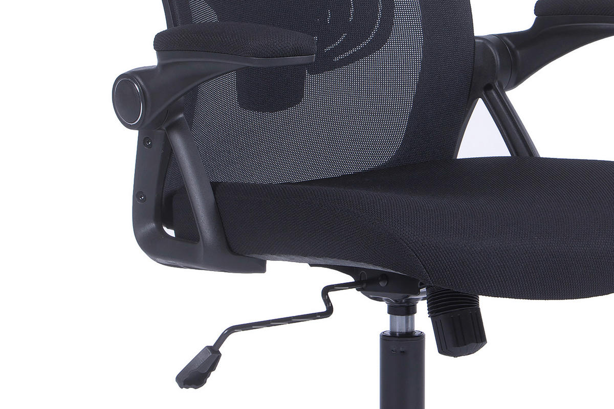 Chefsessel FLEX schwarz schwarz schwarz Webstoff Netzstoff Kunststoff FLEX - schwarz - byLIVING