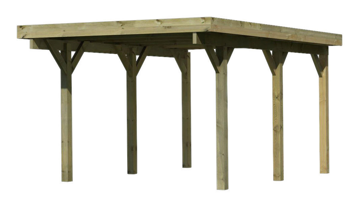 Karibu Carport Classic 1A B/H/T: ca. 318x234x480 cm Classic 1A - natur (318,00/234,00/480,00cm) - Karibu