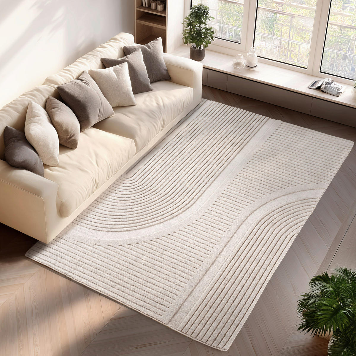 Ayyildiz Teppich POMPEI creme B/L: ca. 120x170 cm POMPEI - creme (120,00/170,00cm) - Ayyildiz