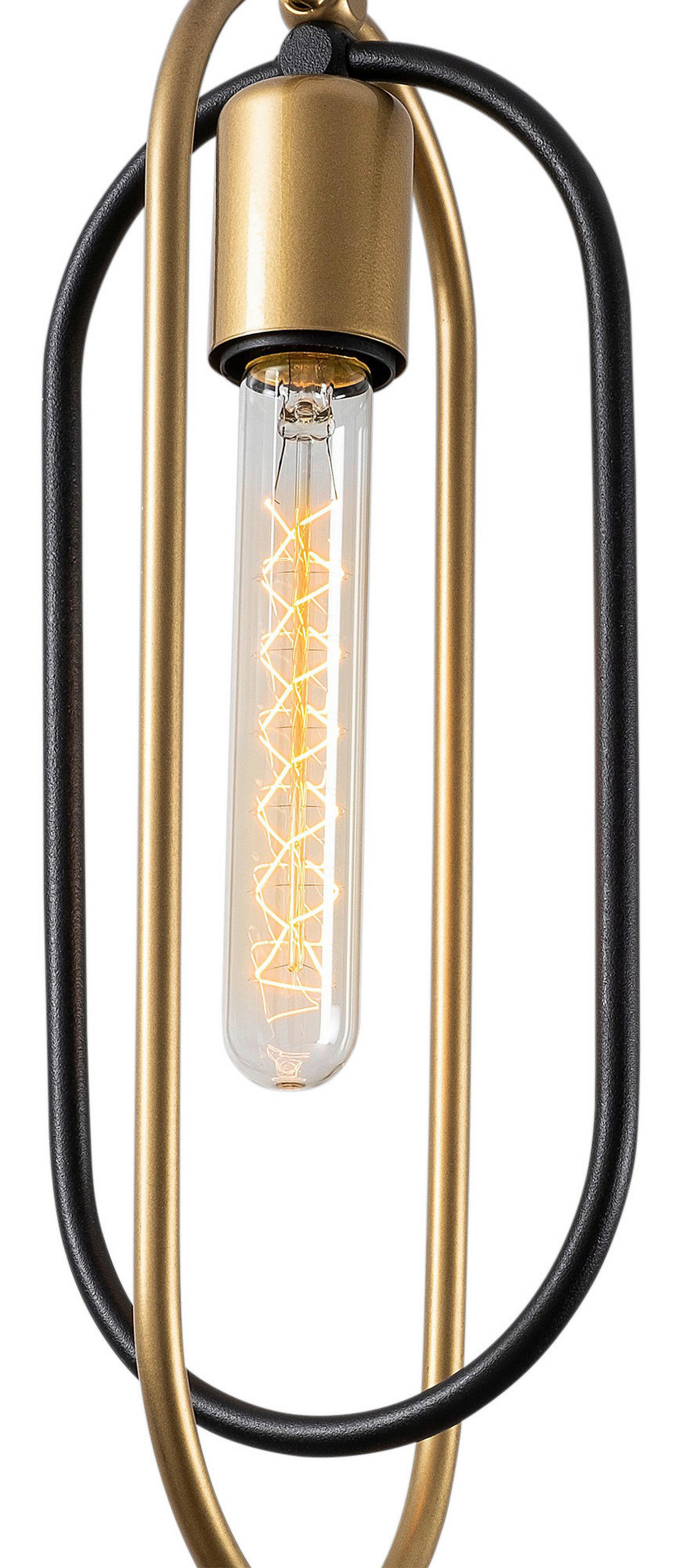 Opviq Pendelleuchte Cerco schwarz gold Metall B/H/T/L/D: ca. 38x132x38x38x38 cm E27 3 Brennstellen Cerco - gold/schwarz (38,00/38,00/132,00cm) - Opviq