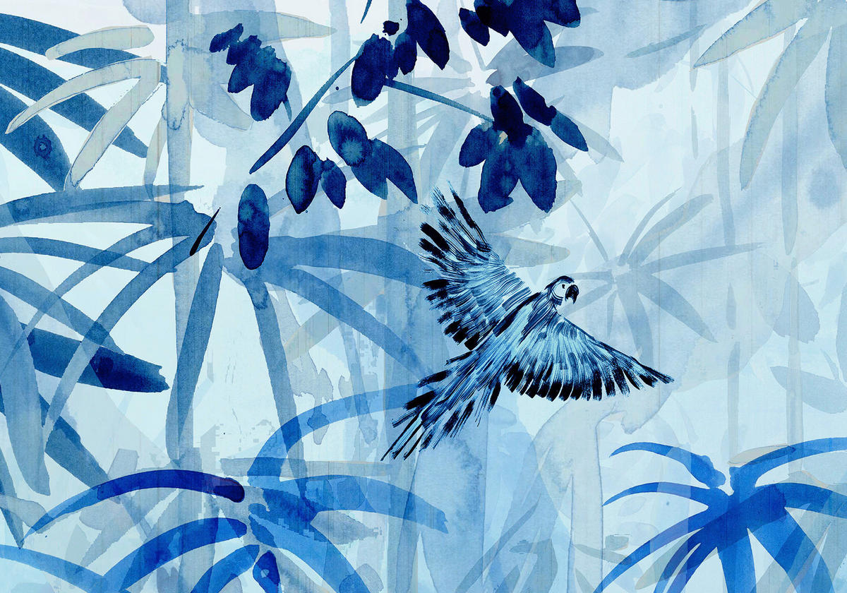 Komar Fototapete Blue Jungle B/L: ca. 300x280 cm Blue Jungle - (300,00/280,00cm) - Komar