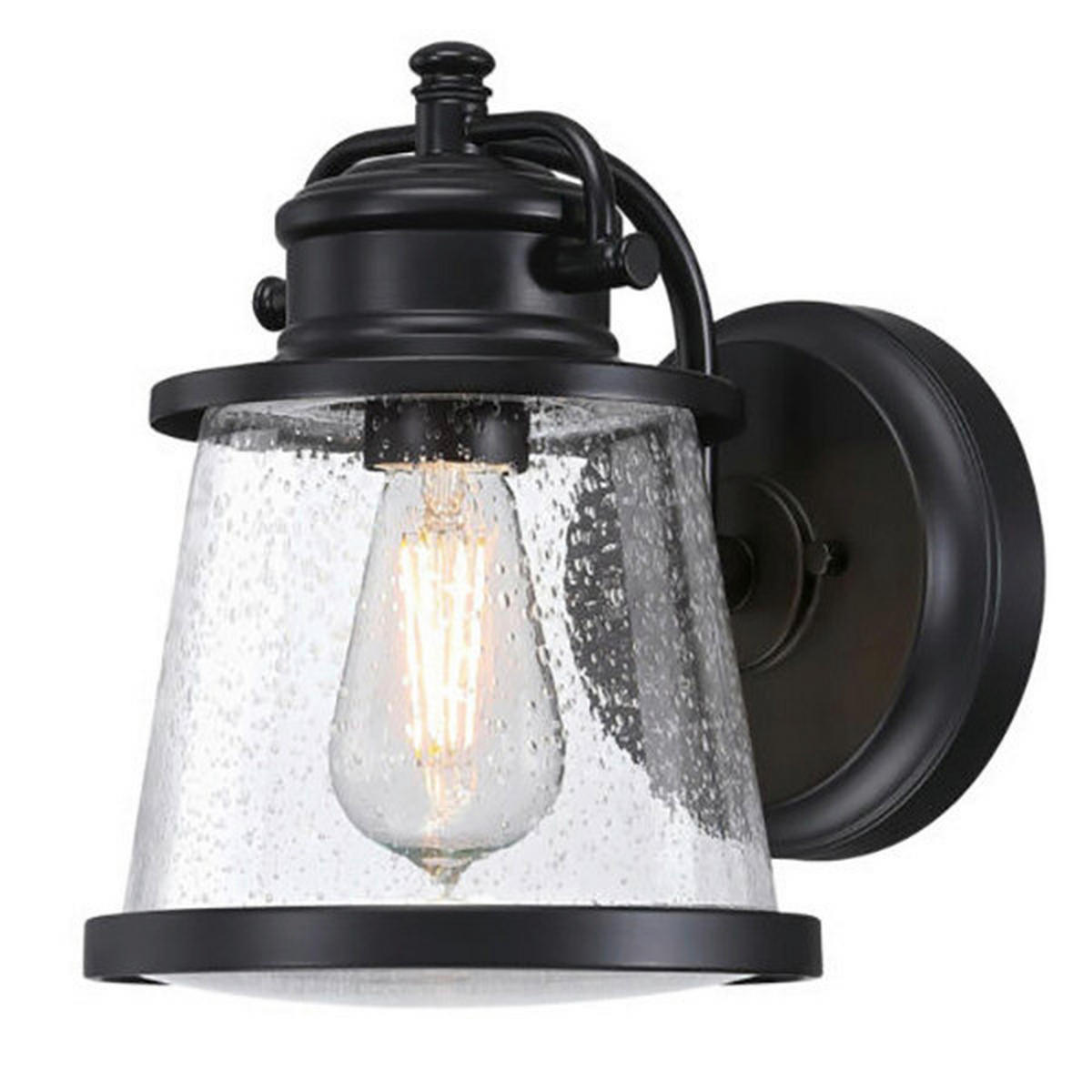 Westinghouse Außenwandleuchte Emma jane mattschwarz Metall Glas B/H/L: ca. 20x26x25 cm E27 1 Brennstellen Emma jane - mattschwarz (25,00/20,00/26,00cm) - Westinghouse