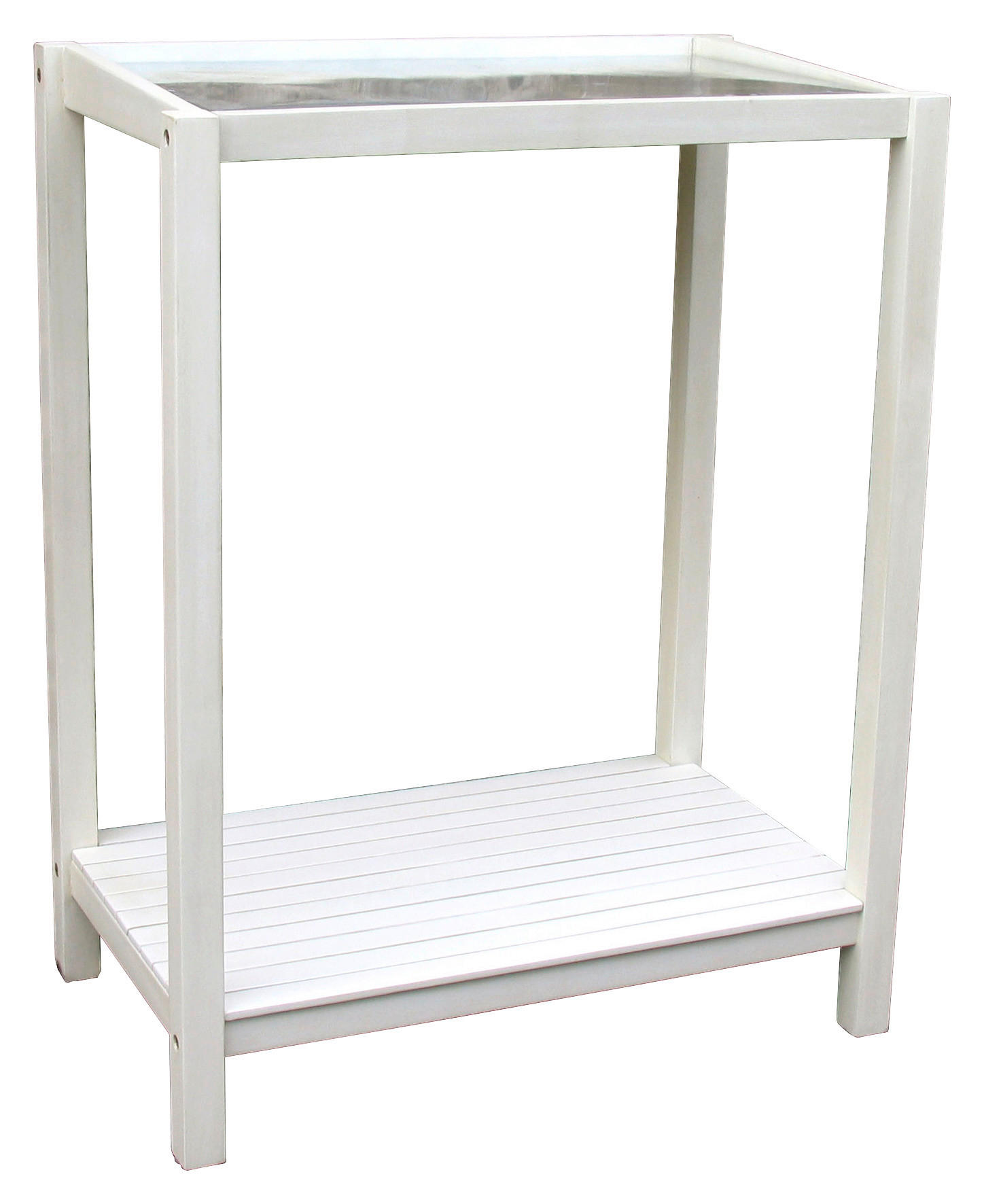Grasekamp Pflanztisch Calabria weiß Holz B/H/T: ca. 75x97x45 cm Calabria - weiß (75,00/97,00/45,00cm) - Grasekamp
