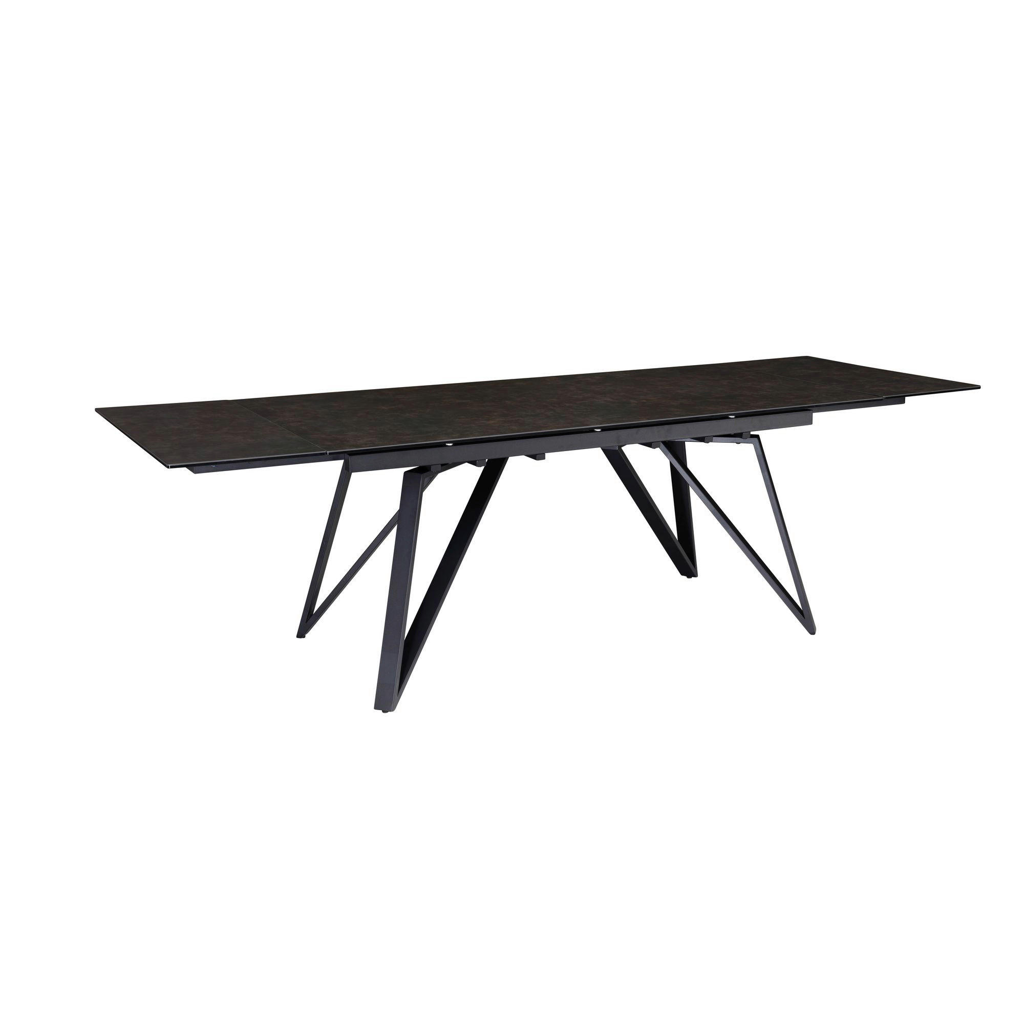 Esstisch schwarz Marmor Optik B/H/T: ca. 180x76x95 cm Esszimmertisch - schwarz (180,00/76,00/95,00cm) - Wohnling