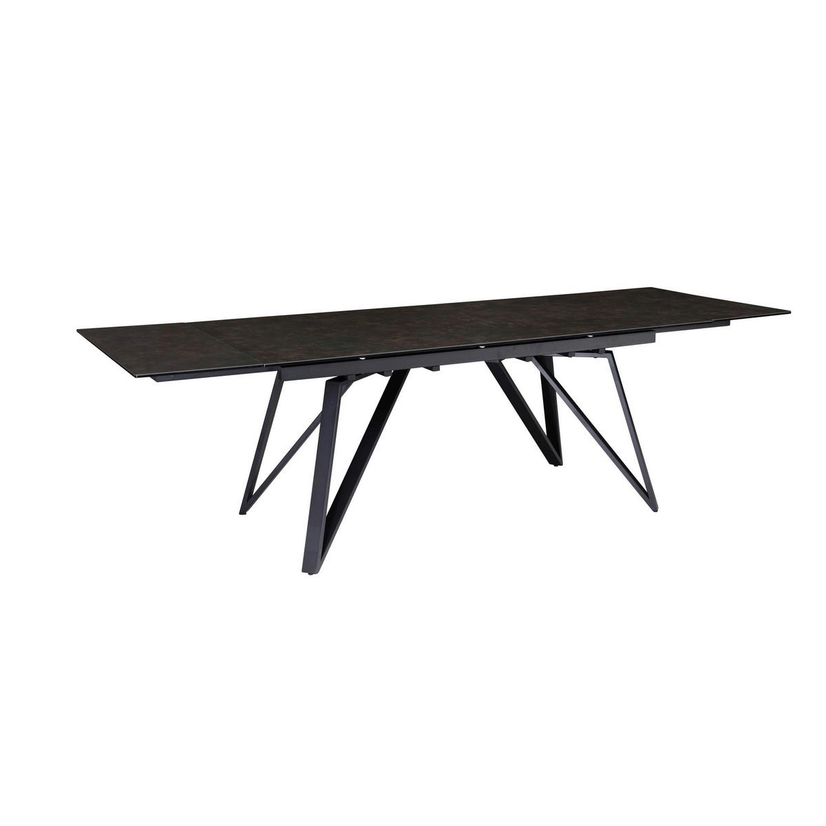 Esstisch schwarz Marmor Optik B/H/T: ca. 180x76x95 cm Esszimmertisch - schwarz (180,00/76,00/95,00cm) - Wohnling
