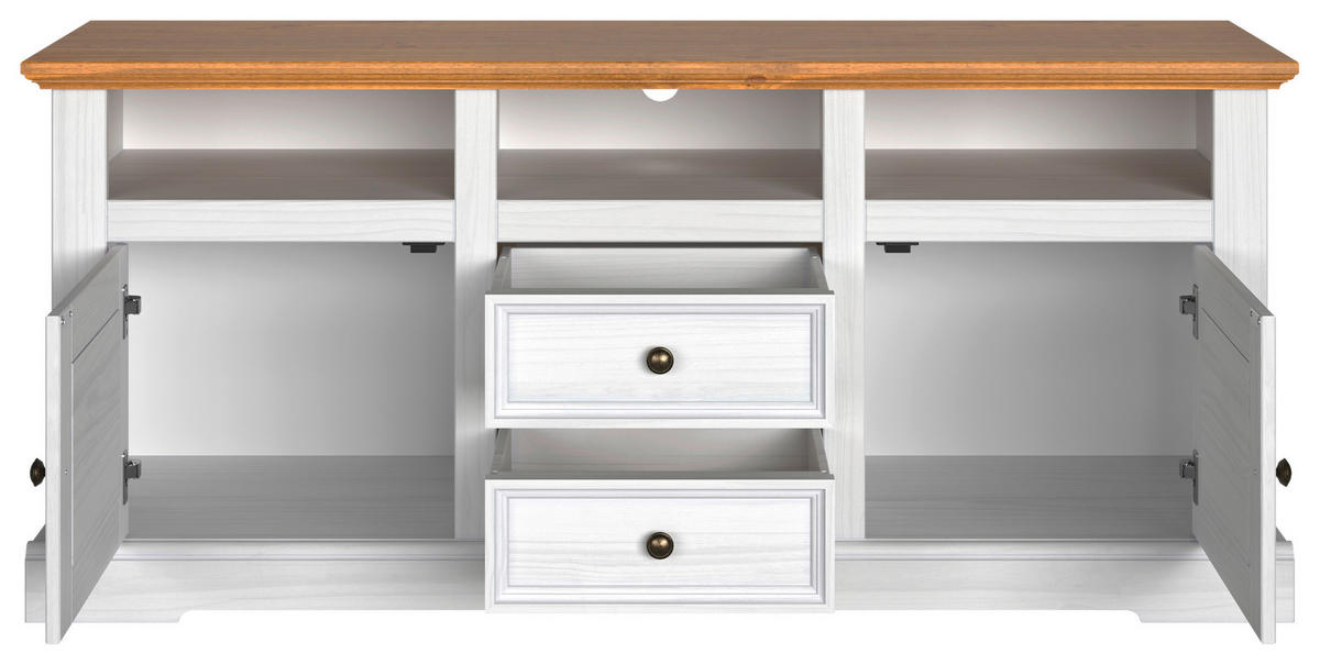 Lowboard Breda B/H/T: ca. 150x66x42 cm Breda - weiß/honig (150,00/66,00/42,00cm)