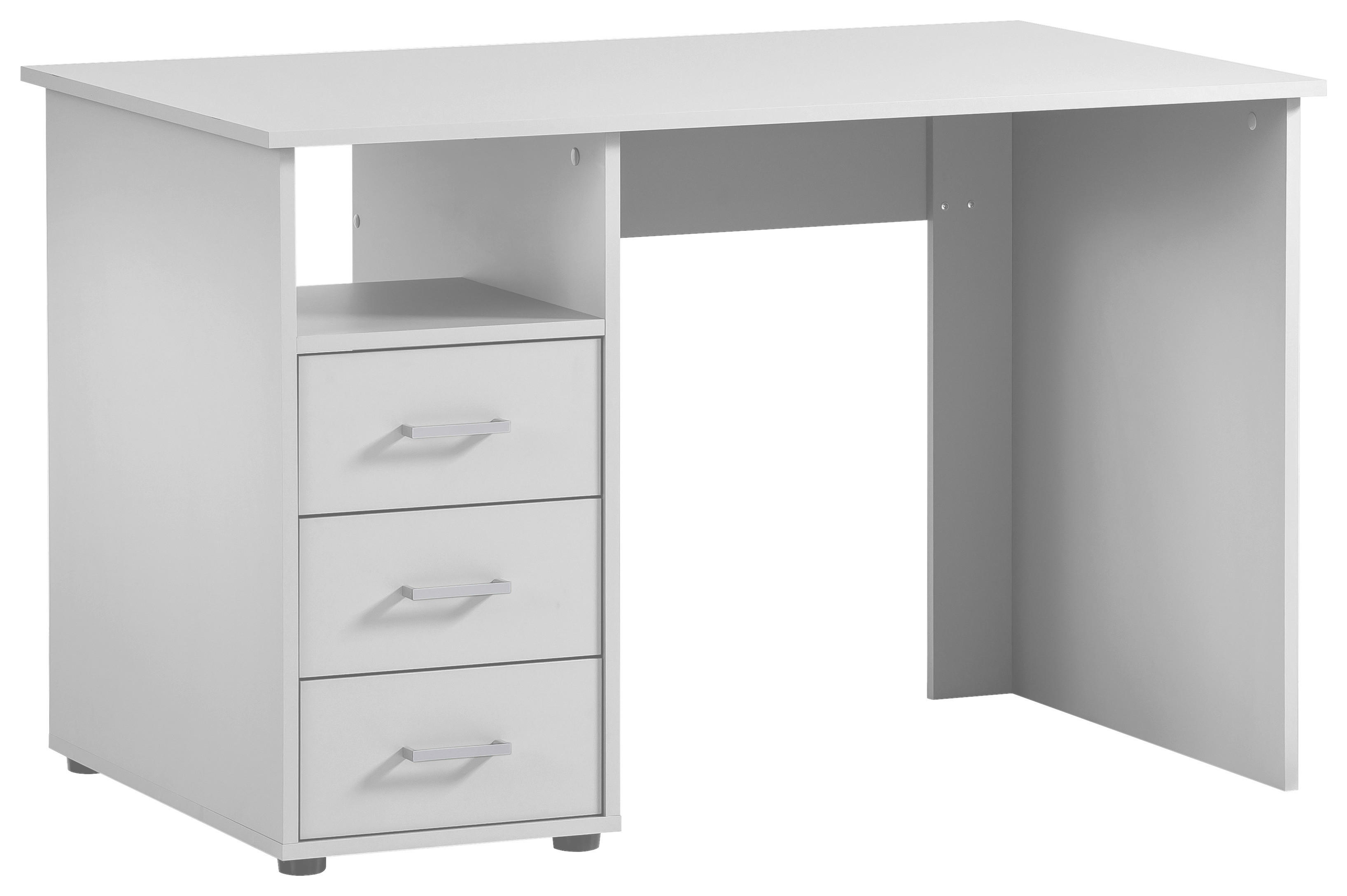 Schreibtisch Niels weiß perlweiß Optik B/H/T: ca. 116x74x70 cm Niels - weiß (116,00/74,00/70,00cm) - Möbelpartner