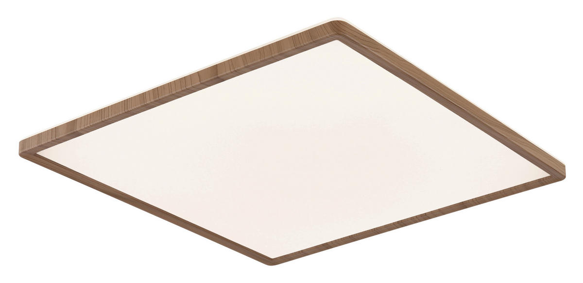 GLOBO LED-Deckenleuchte Opal braun Kunststoff B/H/T: ca. 42x2,5x42 cm SAPANA - braun/Opal (42,00/2,50/42,00cm) - GLOBO