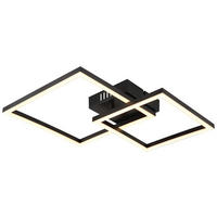 GLOBO LED-Deckenleuchte schwarz Opal Kunststoff B/H/T: ca. 35,3x6,4x48,8 cm TYLER - schwarz/Opal (35,30/6,40/48,80cm) - GLOBO