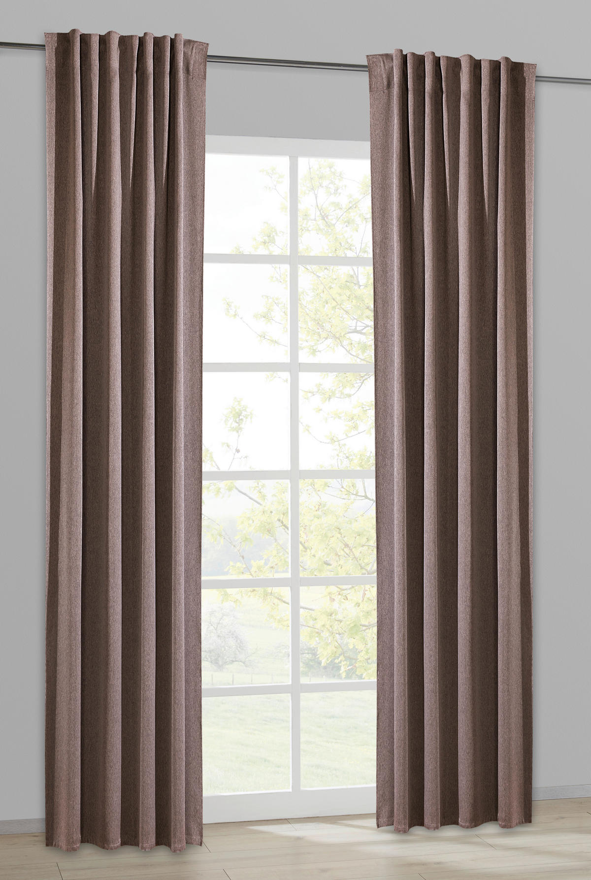 Verdunklungsvorhang Barcelona braun B/H: ca. 135x245 cm Barcelona - braun (135,00/245,00cm)