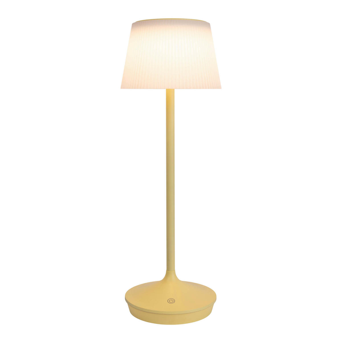 LED-Solar-Tischleuchte gelb Metall Kunststoff B/H/T/D: ca. 13x38x13x13 cm EMMI - gelb (13,00/38,00/13,00cm) - Näve Leuchten