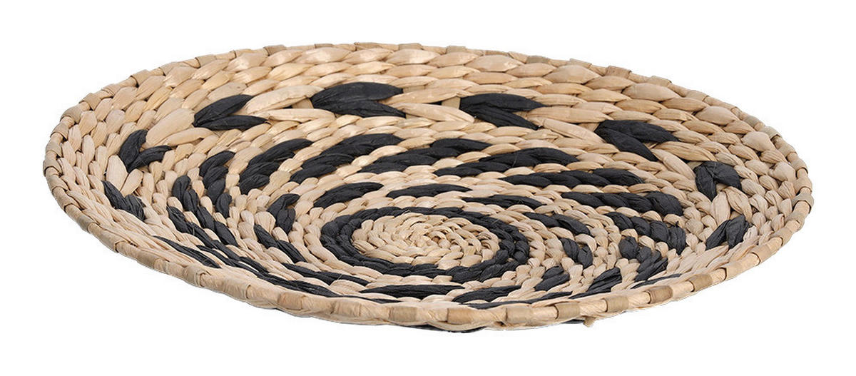 Zeller Deko-Teller natur Papier D: ca. 30 cm Dekoteller - natur/schwarz (30,00cm) - Zeller