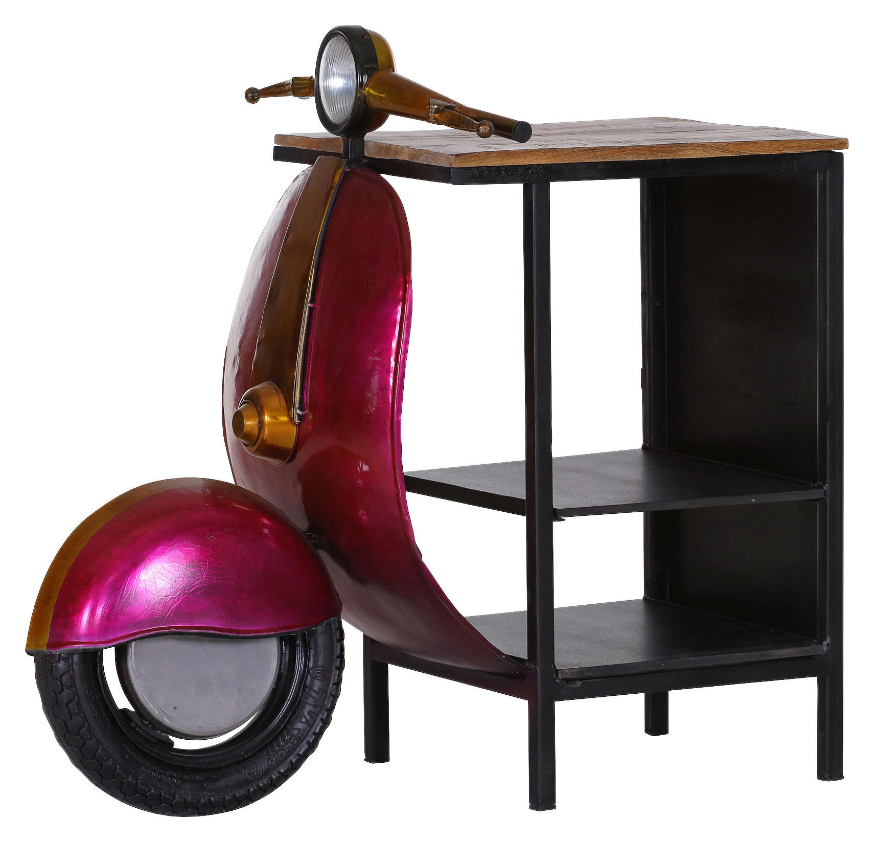 Bartisch Summer Ride pink Alumetallic Optik Mango B/H/T: ca. 105x94x60 cm Summer Ride - pink/schwarz (105,00/94,00/60,00cm)