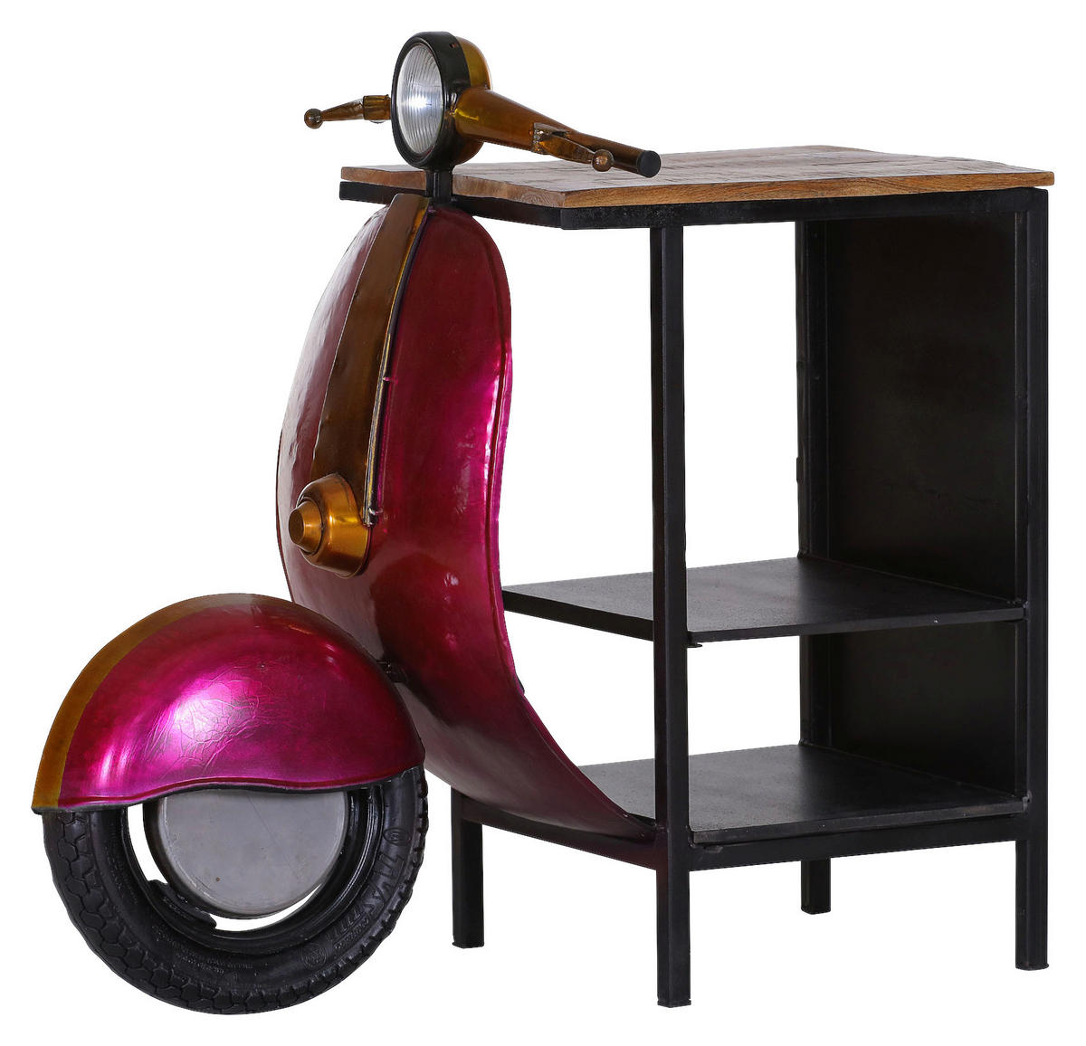 Bartisch Summer Ride pink Alumetallic Optik Mango B/H/T: ca. 105x94x60 cm Summer Ride - pink/schwarz (105,00/94,00/60,00cm)