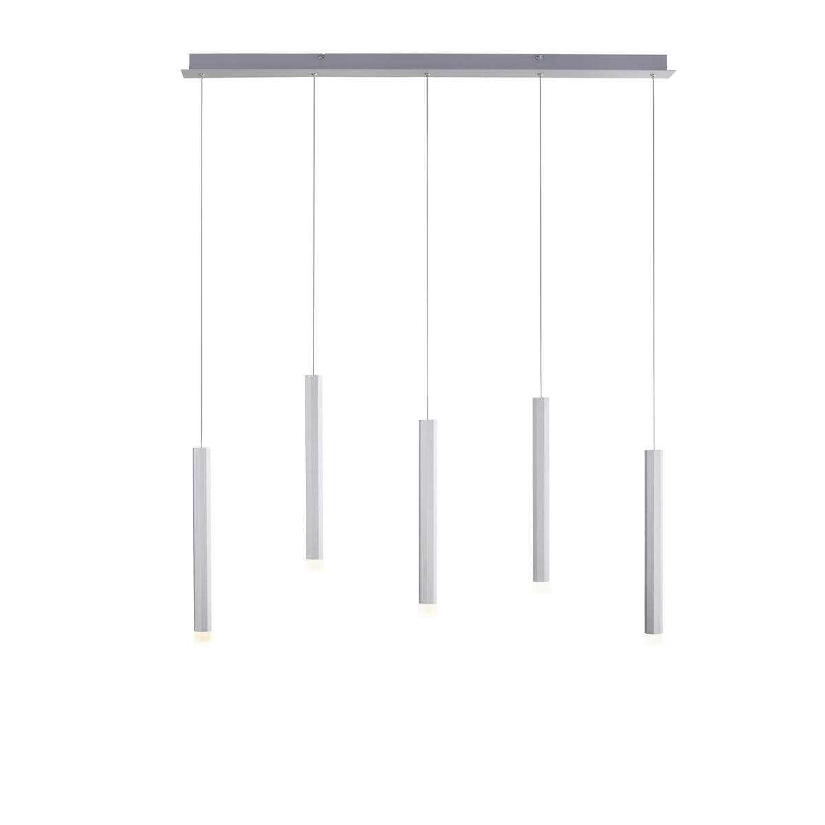 Just Light LED-Pendelleuchte BRUNO 15205-95 Alu Eisen Aluminium B/H/T: ca. 100x120x8 cm 5.0 Brennstellen BRUNO - Alu (100,00/120,00/8,00cm) - Just Light