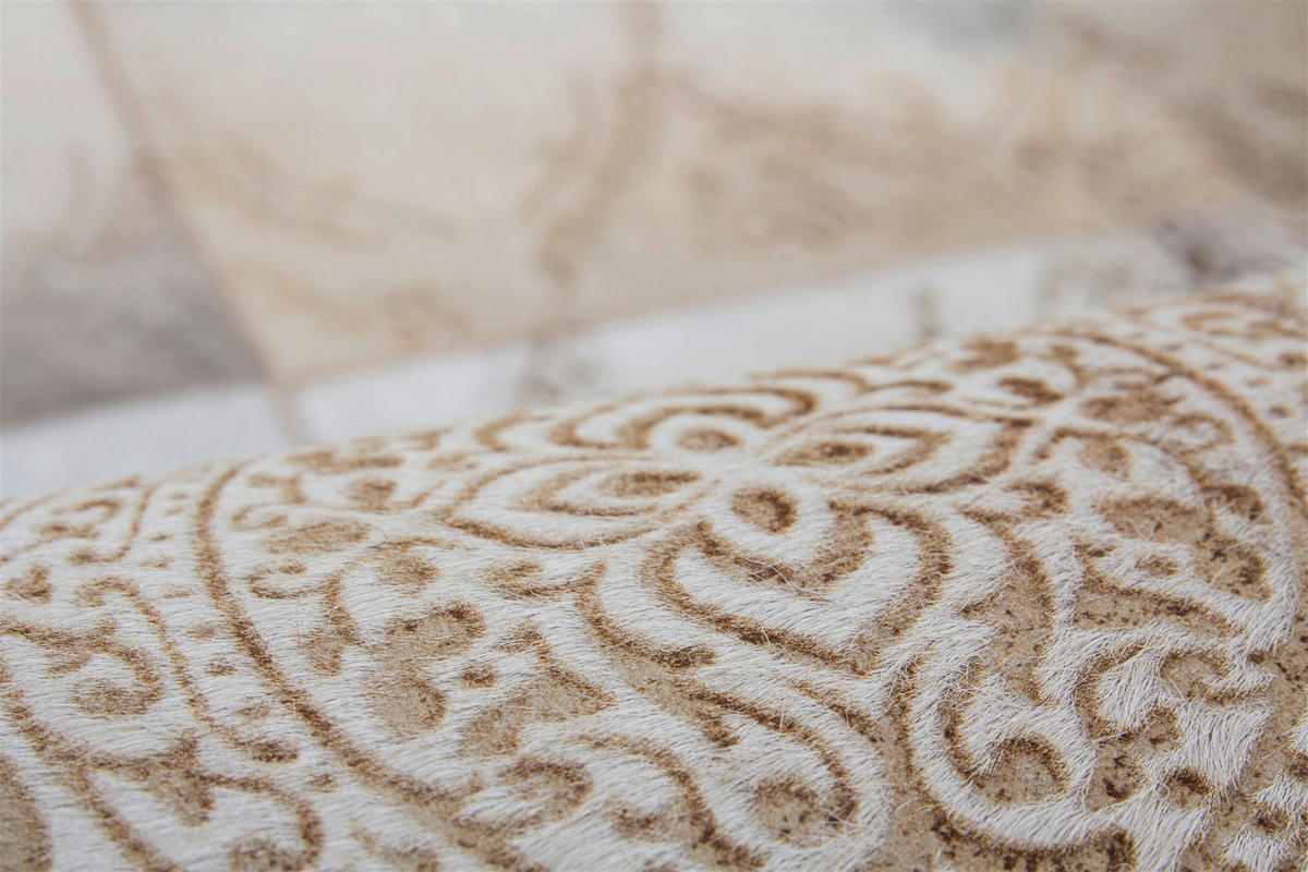 Kayoom Kurzflorteppich Cobra 343 beige B/L: ca. 75x140 cm Cobra 343 - beige (75,00/140,00cm) - Kayoom