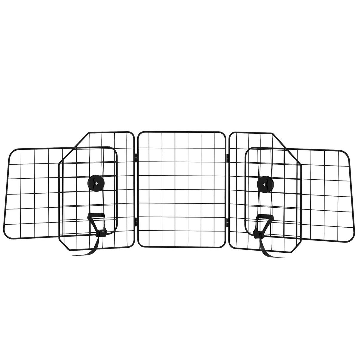 PawHut Hunde-Absperrgitter schwarz Stahl B/H/L: ca. 5x42x150 cm Hunde-Absperrgitter - schwarz (150,00/5,00/42,00cm) - PawHut