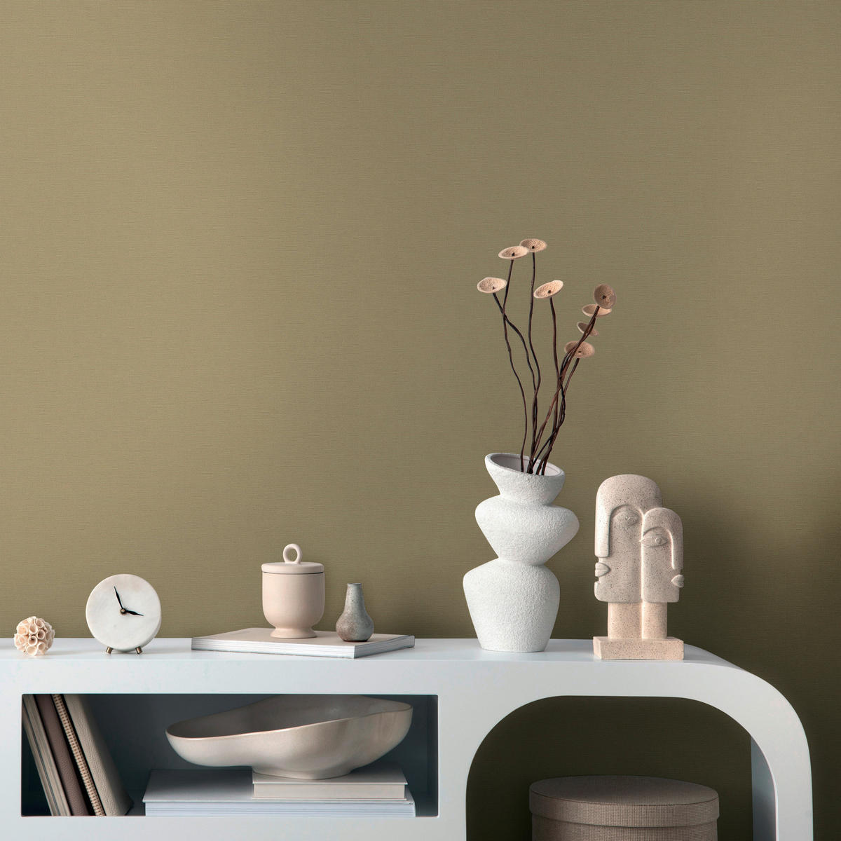 A.S.Creation Vliestapete khaki B/H/D: ca. 53x1005x8,3 cm Vliestapete - khaki (8,30/1005,00cm) - A.S.Creation