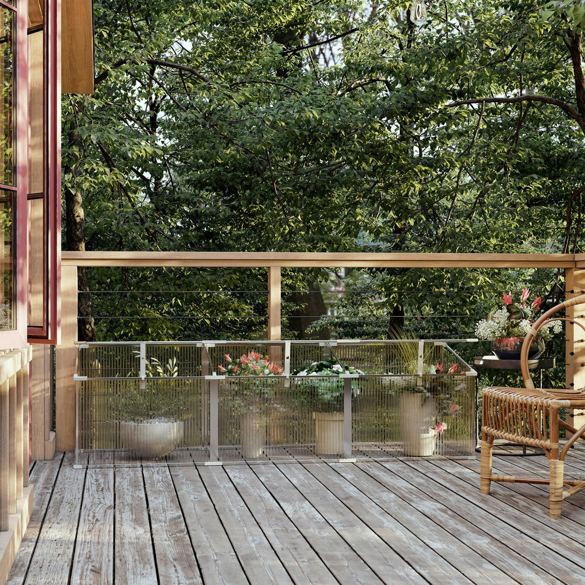 Outsunny Gewächshaus B/H/L: ca. 51x180x51 cm Frühbeet - silber (51,00/51,00/180,00cm) - Outsunny