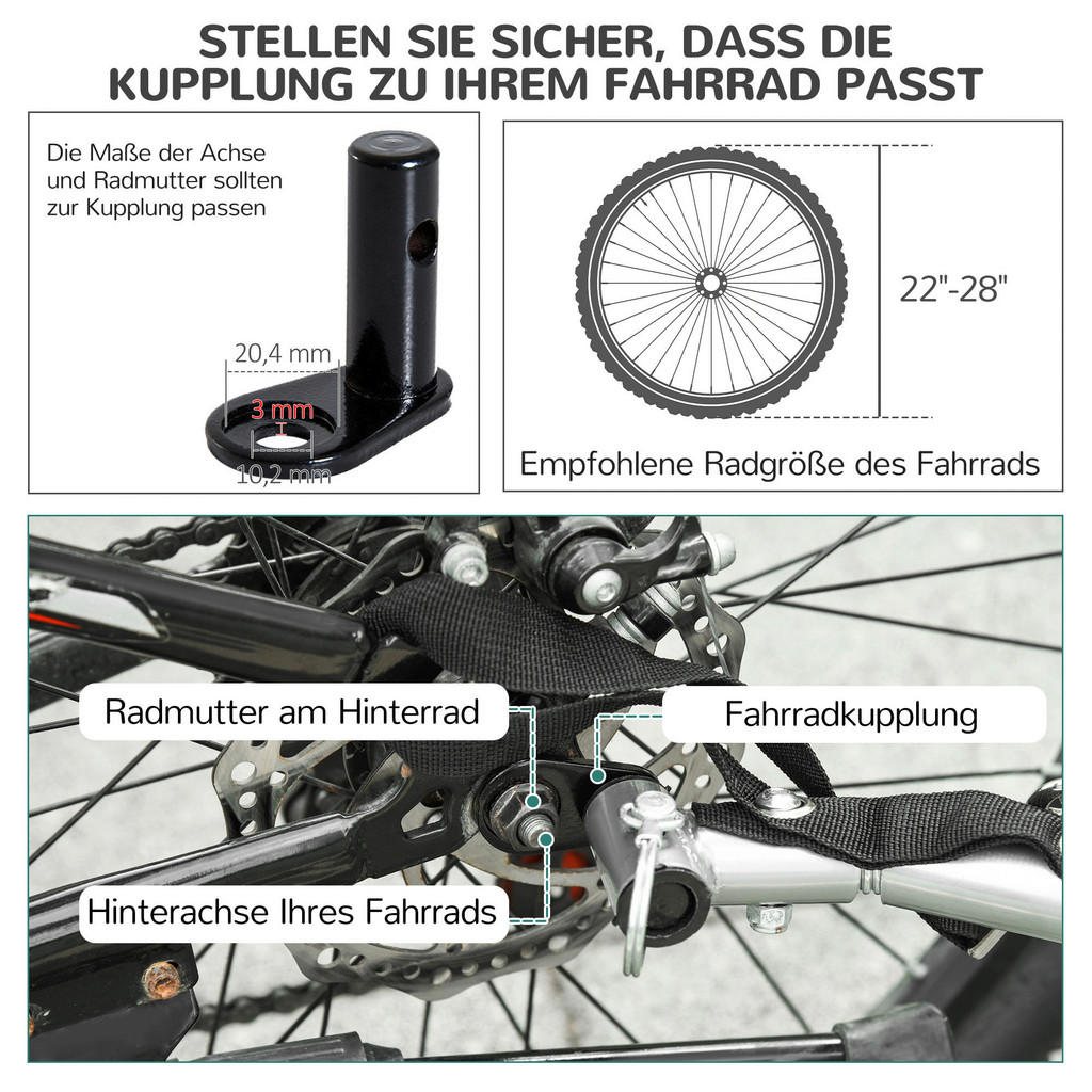 Thumbnail - PawHut Fahrradanhänger rot rot B/H/L: ca. 73x90x130 cm