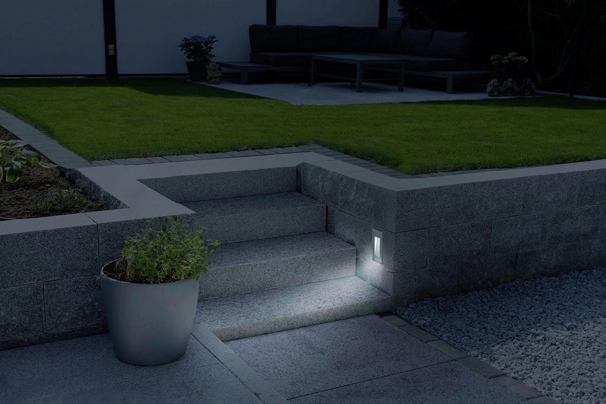 LED-Außenwandleuchte 1149259 silber B/H/L: ca. 6,6x17,1x7,3 cm LED Außenwandleuchte KOLARI mit LED - silber (7,30/6,60/17,10cm) - Näve Leuchten