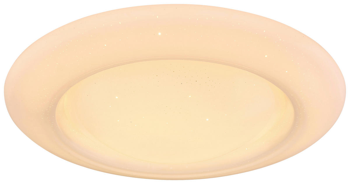 GLOBO LED-Deckenleuchte RAVA 48417-36 weiß Metall Kunststoff H/D: ca. 10,5x51 cm 2 Brennstellen RAVA - weiß (51,00/10,50cm) - GLOBO