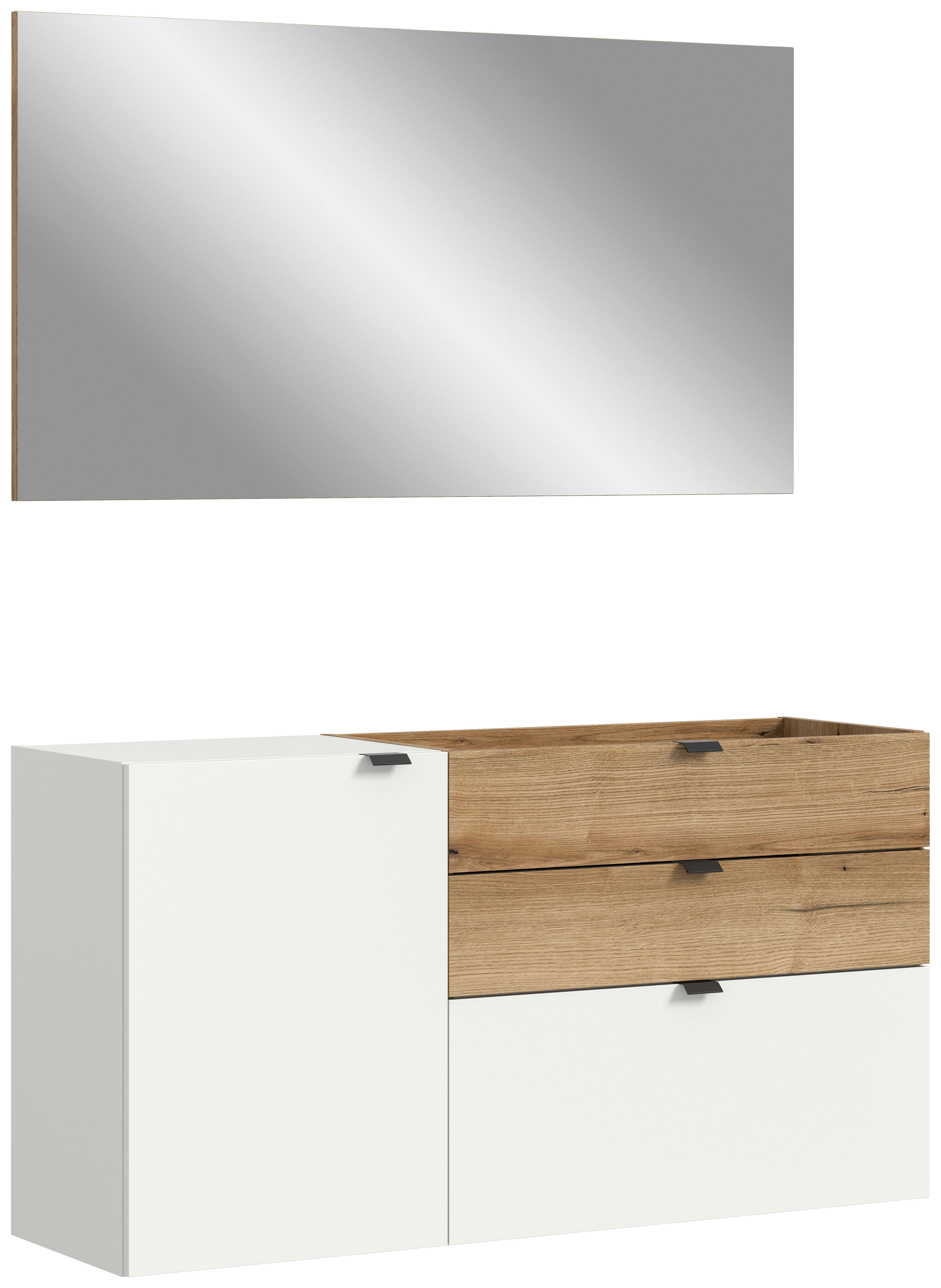 Garderobe Naro weiß Evoke Oak Nachbildung B/H/T: ca. 120x194x37 cm Naro - weiß (120,00/194,00/37,00cm) - xonox.home