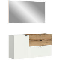 Garderobe Naro weiß Evoke Oak Nachbildung B/H/T: ca. 120x194x37 cm Naro - weiß (120,00/194,00/37,00cm) - xonox.home