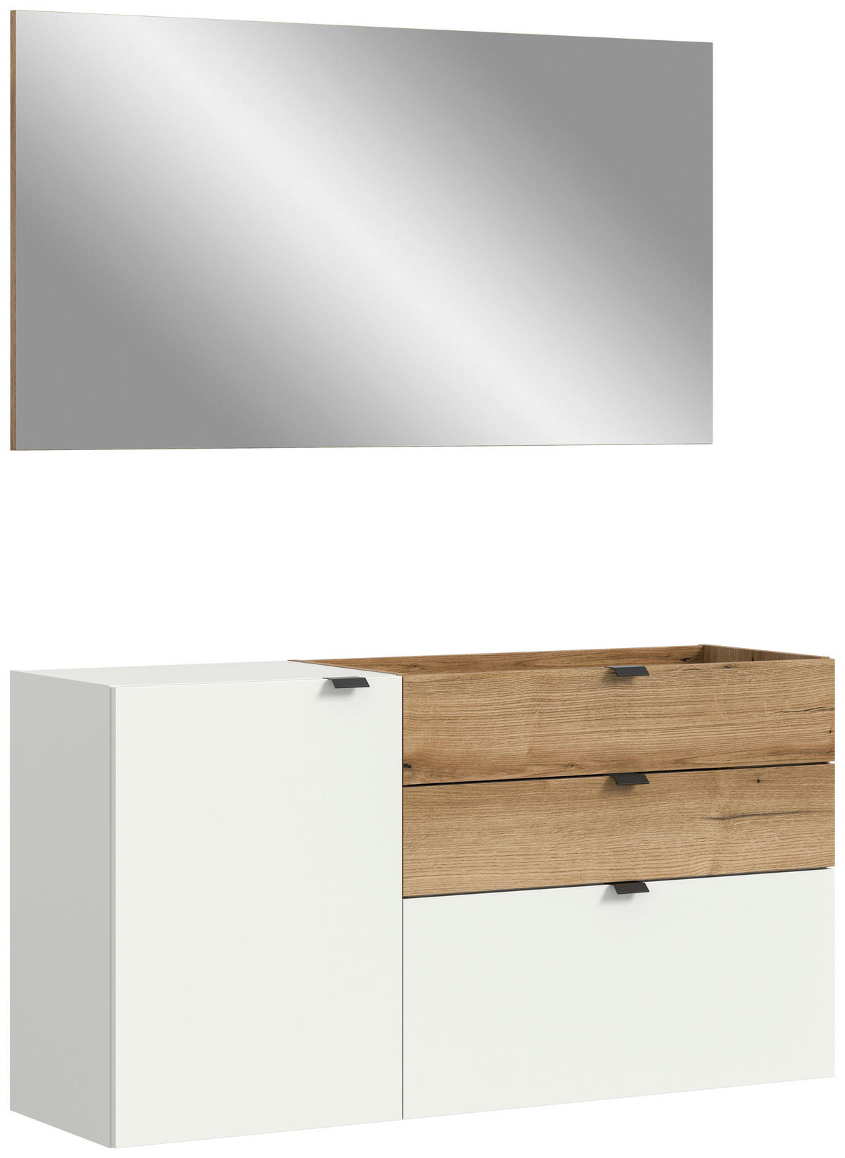 Garderobe Naro weiß Evoke Oak Nachbildung B/H/T: ca. 120x194x37 cm Naro - weiß (120,00/194,00/37,00cm) - xonox.home