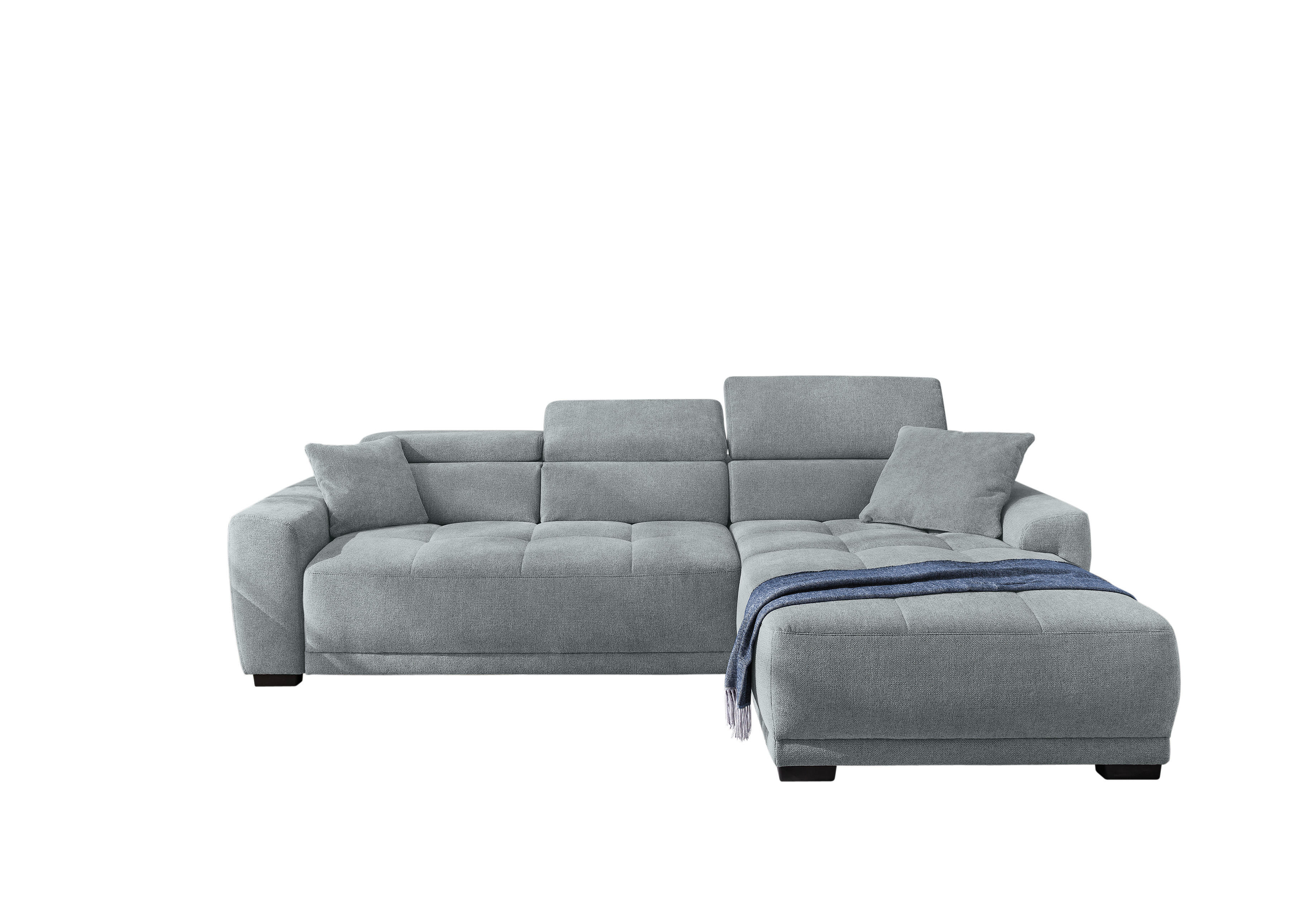 Funktionsecke grau Microfaser B/H/T: ca. 296x105x200 cm Domino_Funktionsecke - schwarz/grau (296,00/105,00/200,00cm)