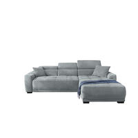Funktionsecke grau Microfaser B/H/T: ca. 296x105x200 cm Domino_Funktionsecke - schwarz/grau (296,00/105,00/200,00cm)