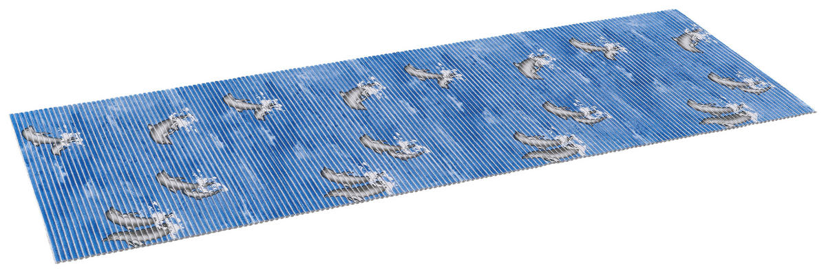 Weichschaummatte blau B/L: ca. 65x180 cm Weichschaummatte 65x180 Delphin - blau/weiß (65,00/180,00cm)