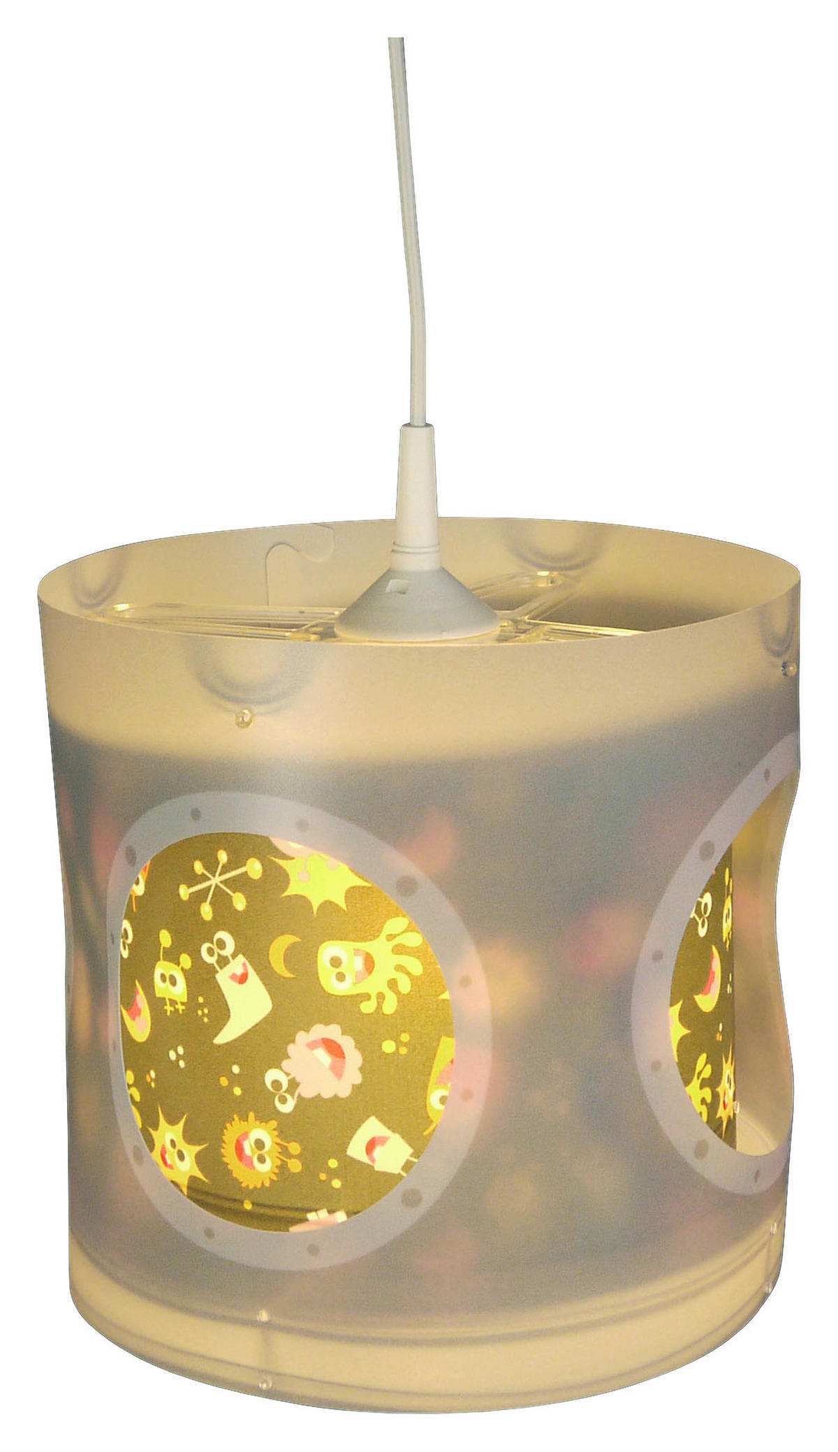 Niermann Dreh-Pendelleuchte 174 grau multicolor Kunststoff D: ca. 25 cm E27 1 Brennstellen Aliens - multicolor/grau (25,00cm) - Niermann
