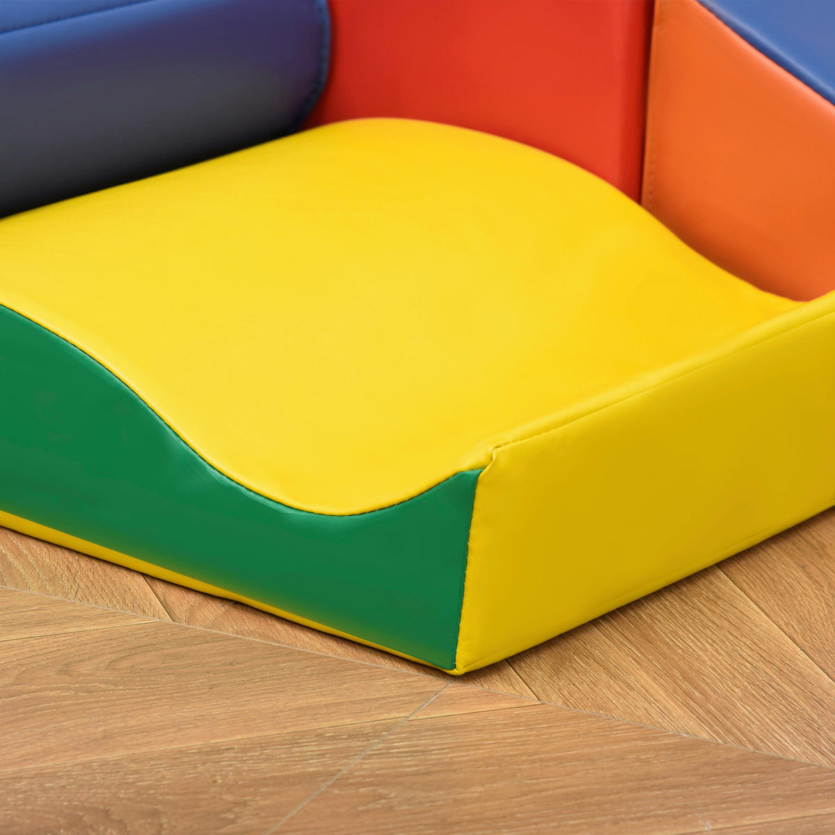 HOMCOM Kinder Softbausteine 7-tlg. B/H/L: ca. 40x60x11 cm Kinder-Softplay-Set - bunt (11,00/40,00/60,00cm) - HOMCOM