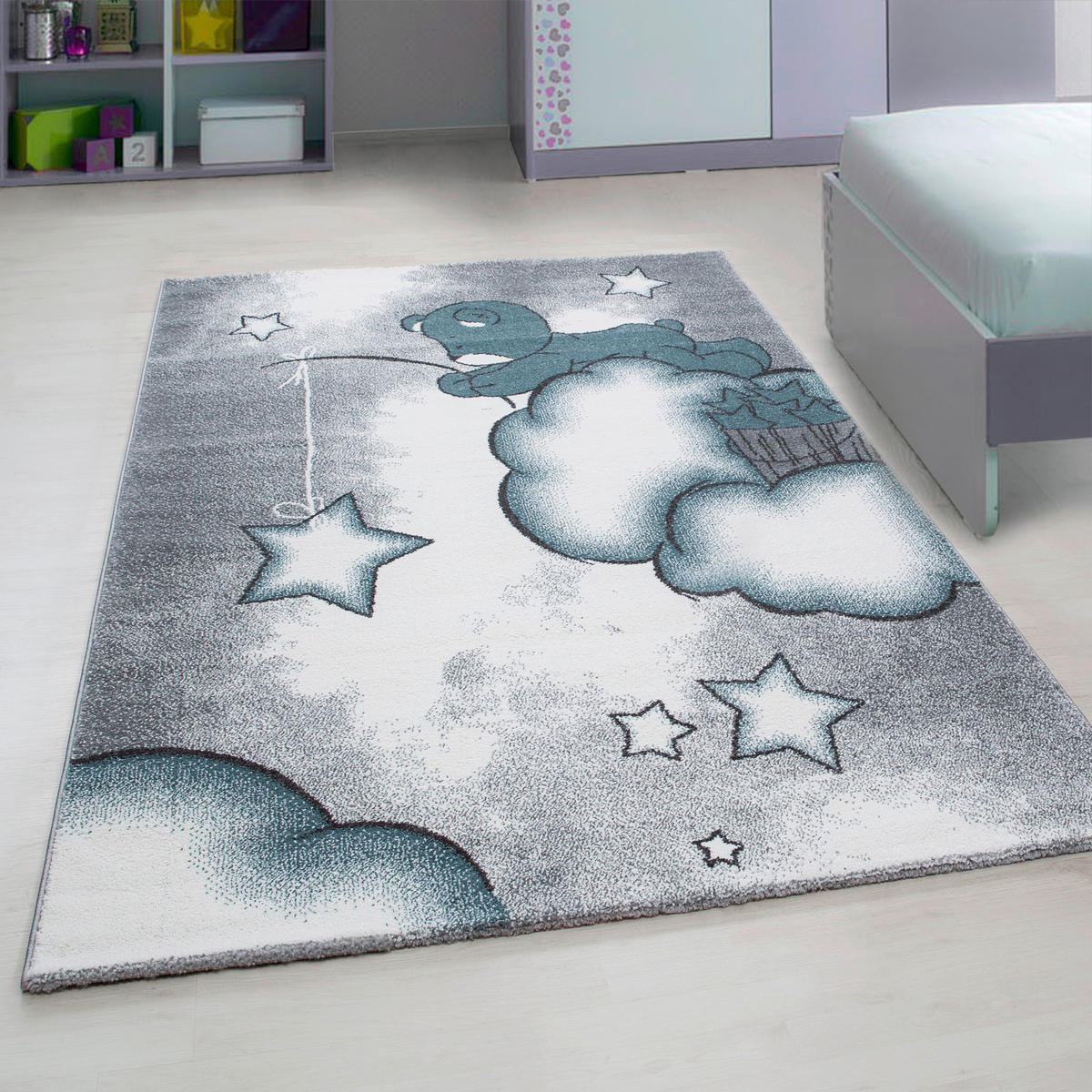 Ayyildiz Teppich KIDS blau B/L: ca. 120x170 cm KIDS - blau (120,00/170,00cm) - Ayyildiz