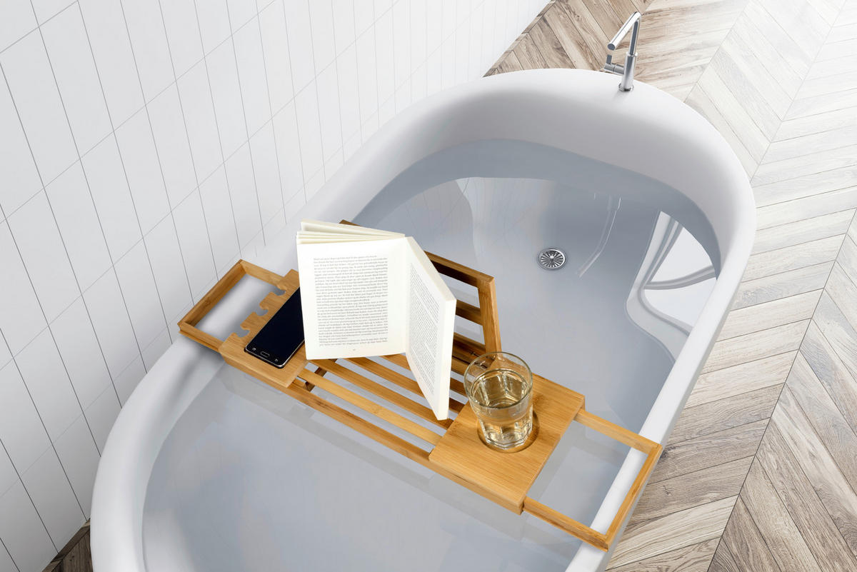 Badewannenablage natur Bambus B/L: ca. 92x18 cm Badewannenablage - natur (92,00/18,00cm)