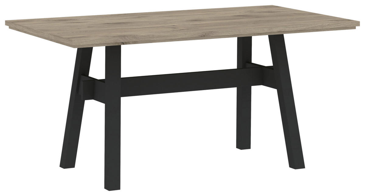 Esstisch Portofino natur schwarz B/T: ca. 160x90 cm Portofino - natur/schwarz (160,00/90,00cm)