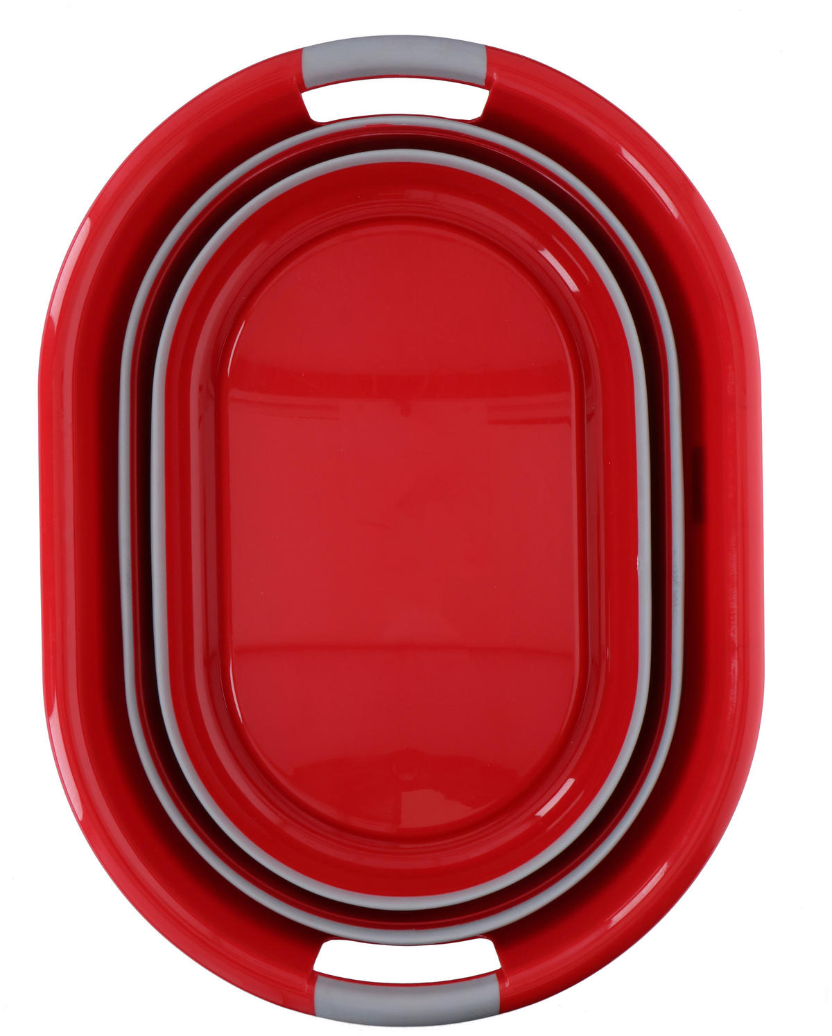 Dirt Devil Wäschekorb grau B/H/L: ca. 60x30x45 cm Faltbarer_Wäschekorb 27l - rot/grau (45,00/60,00/30,00cm) - Dirt Devil