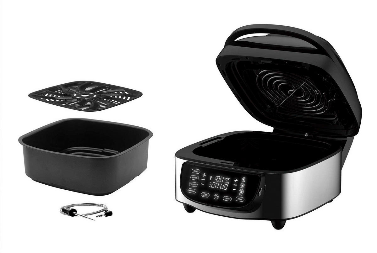 MASTERPRO Heißluftfritteuse BGMP-9111 schwarz B/H/T: ca. 38x34,5x47,5 cm AIRCHEF 5-IN-1 - schwarz (38,00/34,50/47,50cm) - MASTERPRO