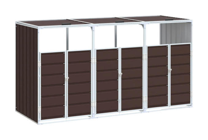 VidaXL Mülltonnenbox braun Mülltonnenbox - braun - VidaXL